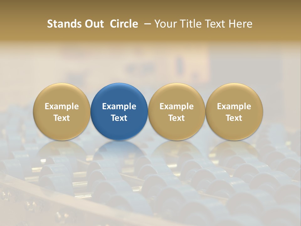 Rows Of Blue Plastic Chairs In A Factory PowerPoint Template