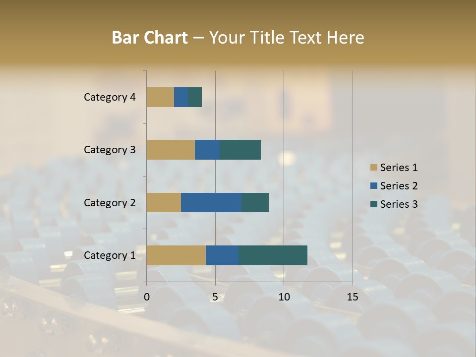 Rows Of Blue Plastic Chairs In A Factory PowerPoint Template
