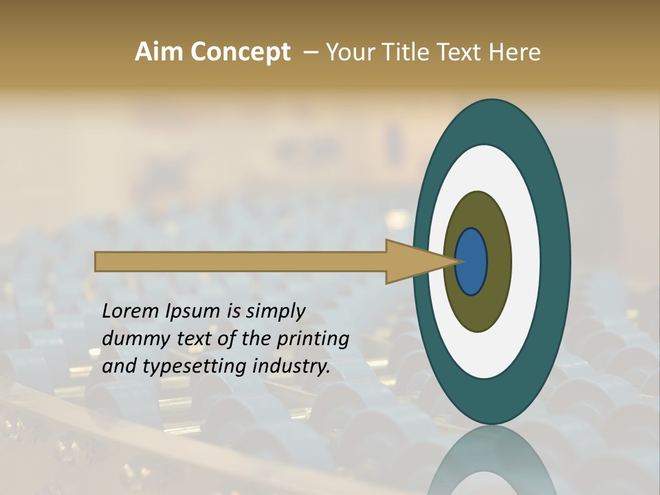 Rows Of Blue Plastic Chairs In A Factory PowerPoint Template