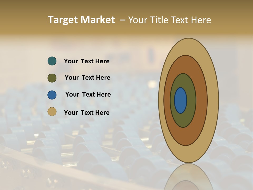 Rows Of Blue Plastic Chairs In A Factory PowerPoint Template