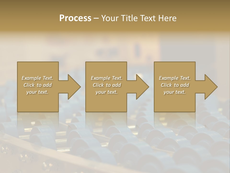 Rows Of Blue Plastic Chairs In A Factory PowerPoint Template