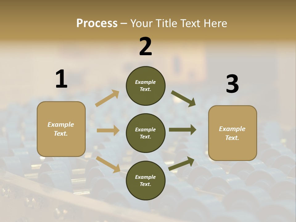 Rows Of Blue Plastic Chairs In A Factory PowerPoint Template
