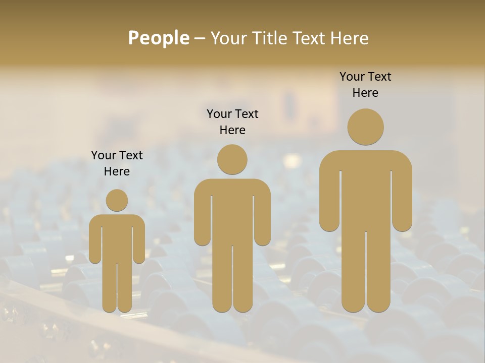 Rows Of Blue Plastic Chairs In A Factory PowerPoint Template