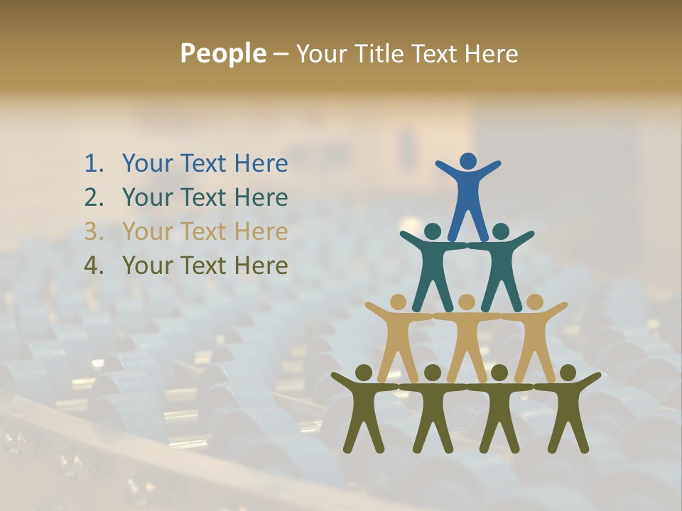 Rows Of Blue Plastic Chairs In A Factory PowerPoint Template