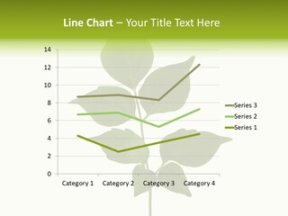 A Green Leaf Isolated On White Background PowerPoint Template