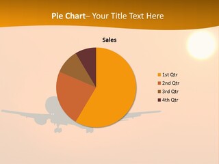 Aircraft Landing At Sunset PowerPoint Template