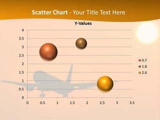 Aircraft Landing At Sunset PowerPoint Template