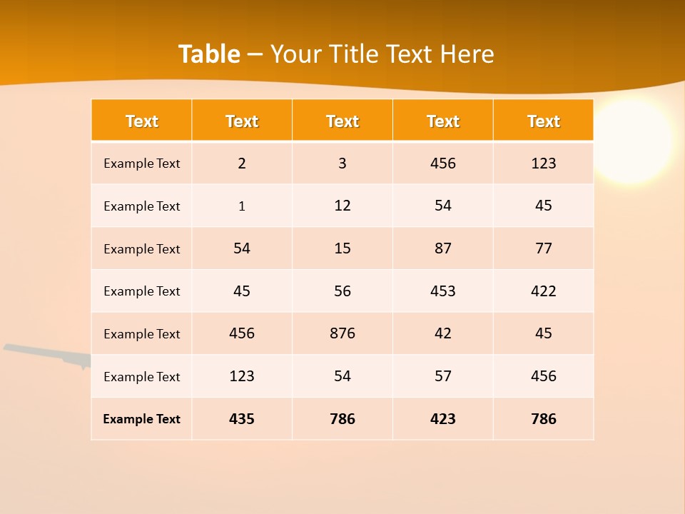 Aircraft Landing At Sunset PowerPoint Template