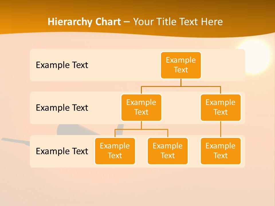 Aircraft Landing At Sunset PowerPoint Template
