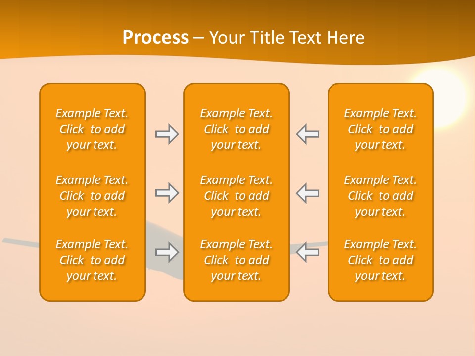 Aircraft Landing At Sunset PowerPoint Template
