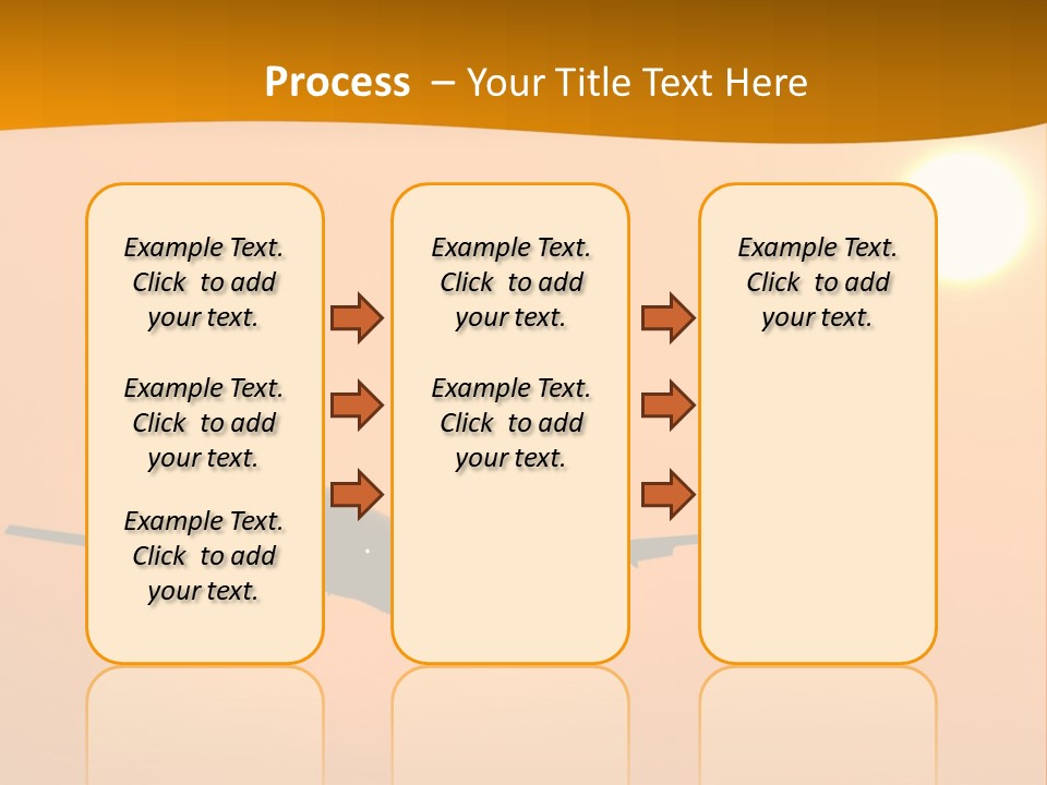 Aircraft Landing At Sunset PowerPoint Template