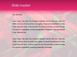 Red Peppers At Farmers Market PowerPoint Template