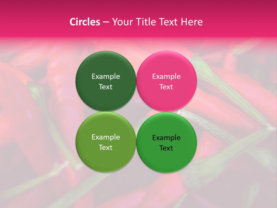 Red Peppers At Farmers Market PowerPoint Template