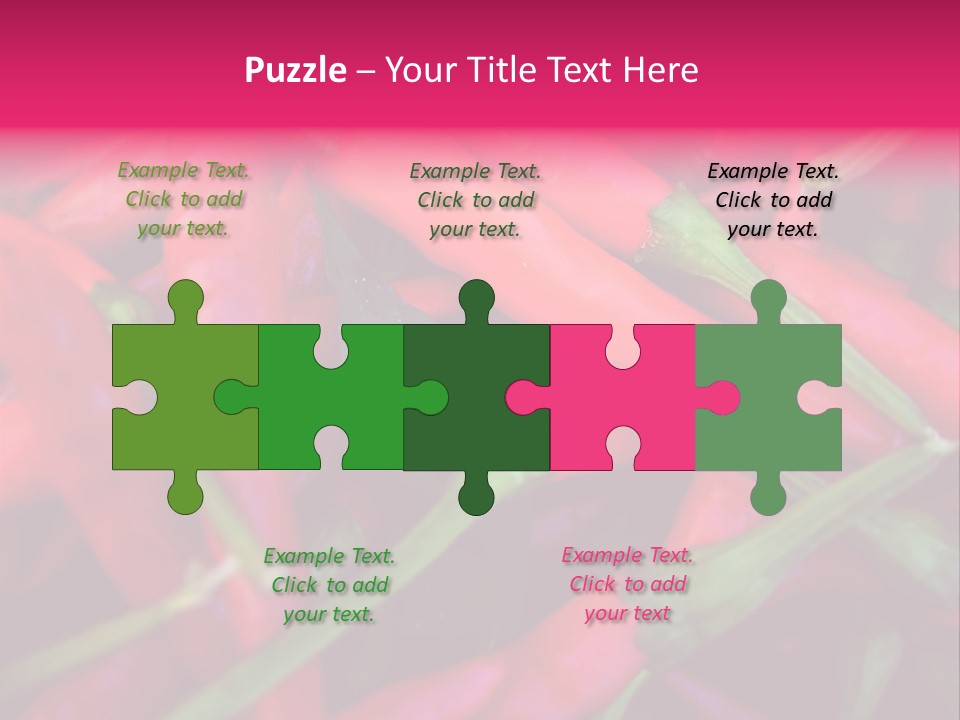 Red Peppers At Farmers Market PowerPoint Template