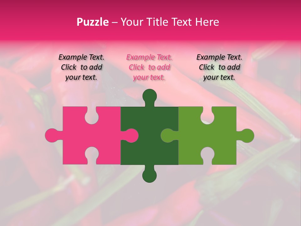 Red Peppers At Farmers Market PowerPoint Template