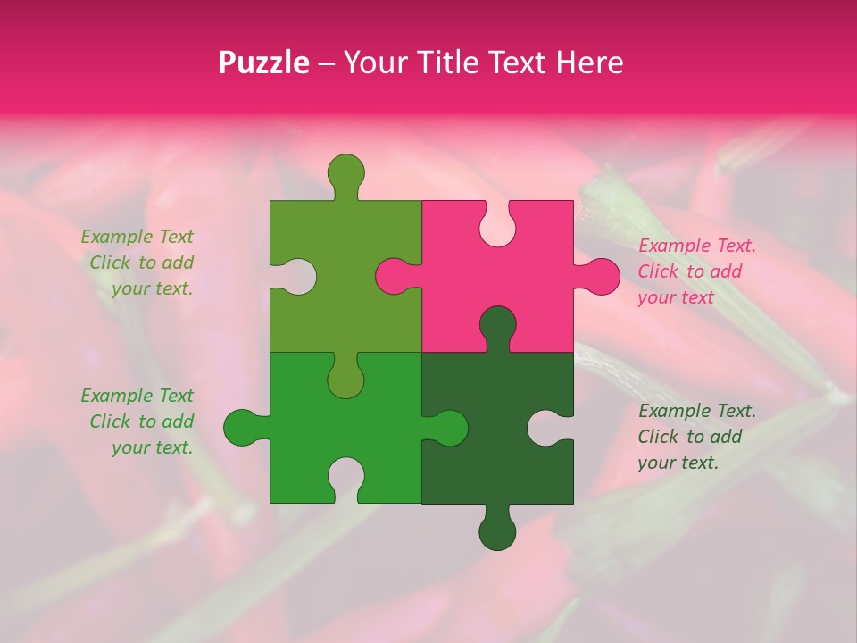 Red Peppers At Farmers Market PowerPoint Template