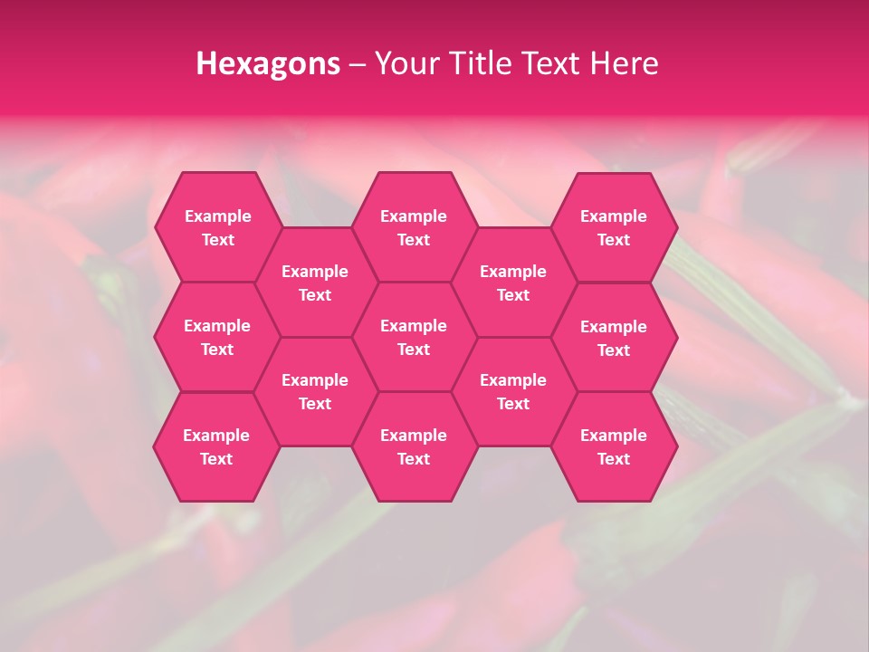 Red Peppers At Farmers Market PowerPoint Template