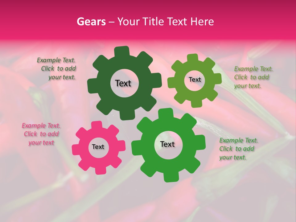 Red Peppers At Farmers Market PowerPoint Template