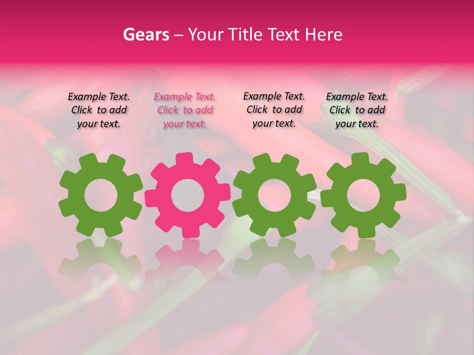 Red Peppers At Farmers Market PowerPoint Template