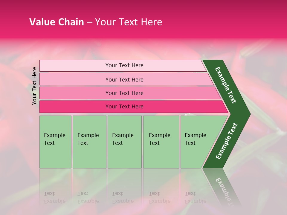 Red Peppers At Farmers Market PowerPoint Template