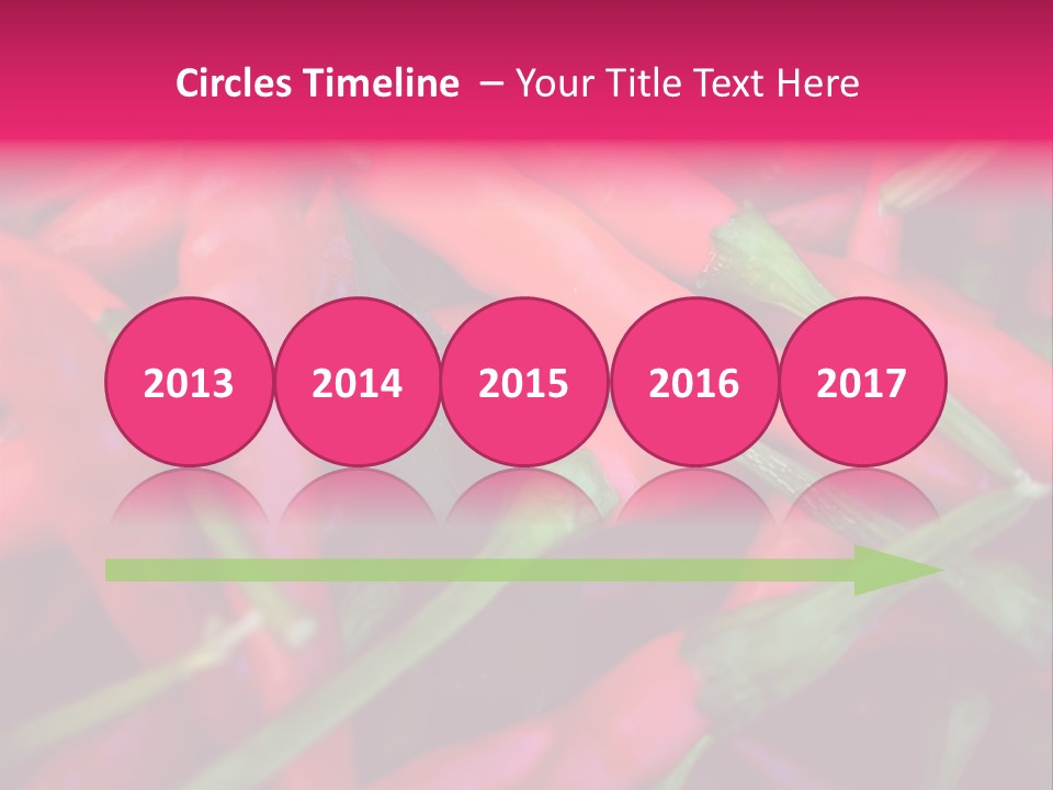 Red Peppers At Farmers Market PowerPoint Template