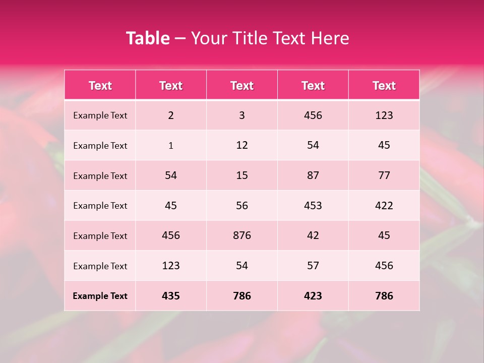 Red Peppers At Farmers Market PowerPoint Template