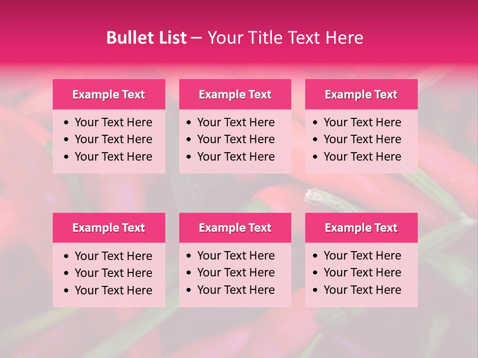 Red Peppers At Farmers Market PowerPoint Template