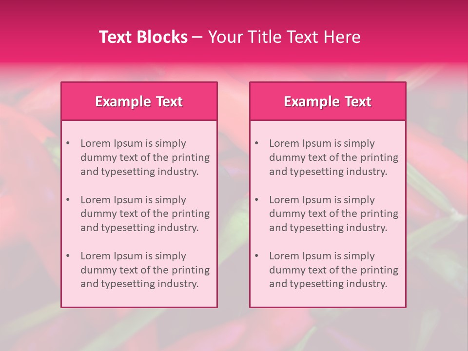 Red Peppers At Farmers Market PowerPoint Template