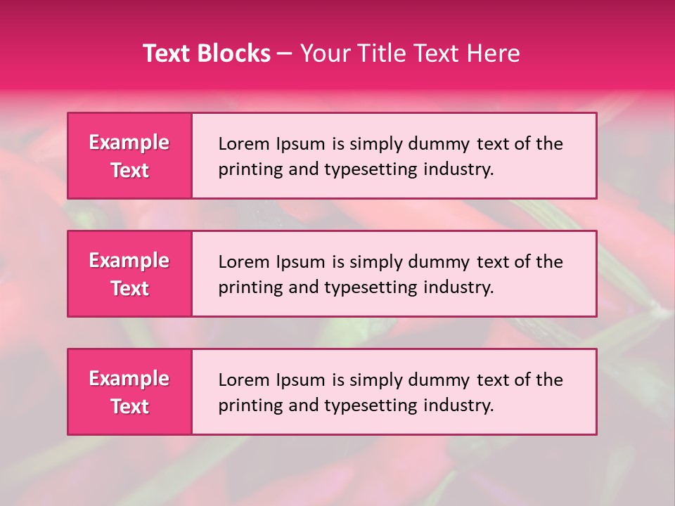 Red Peppers At Farmers Market PowerPoint Template
