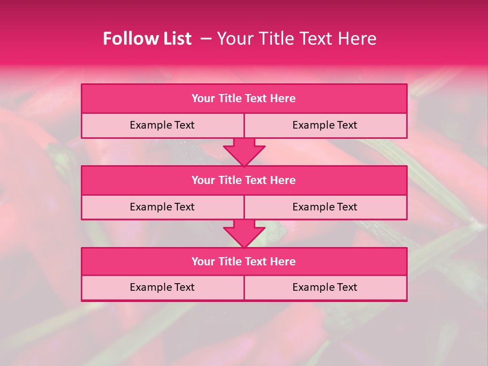 Red Peppers At Farmers Market PowerPoint Template