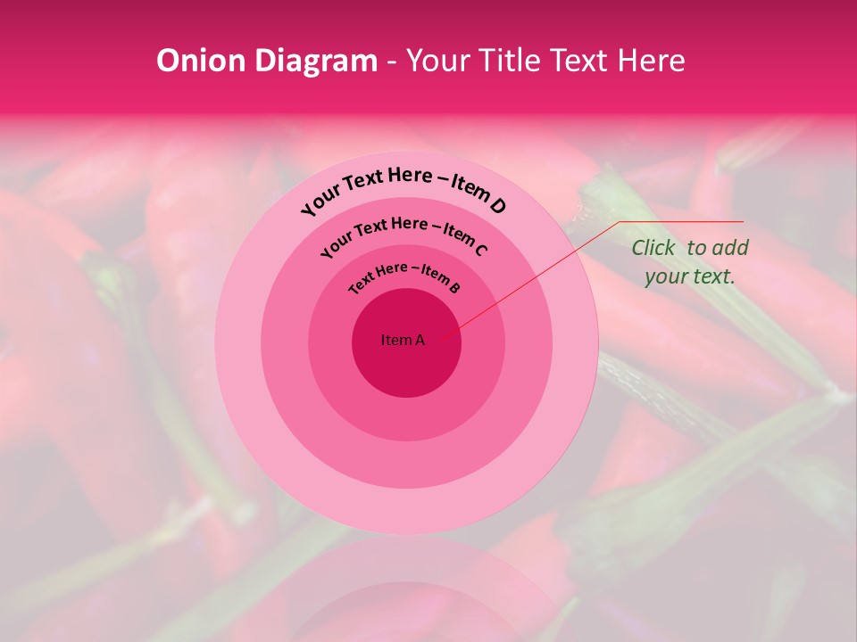 Red Peppers At Farmers Market PowerPoint Template