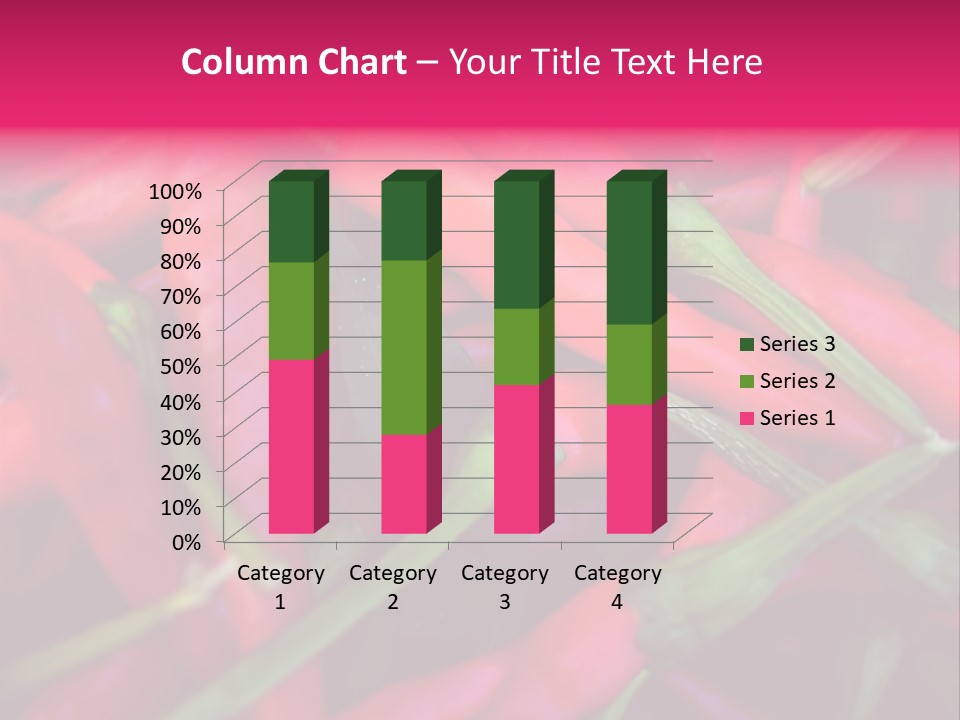 Red Peppers At Farmers Market PowerPoint Template