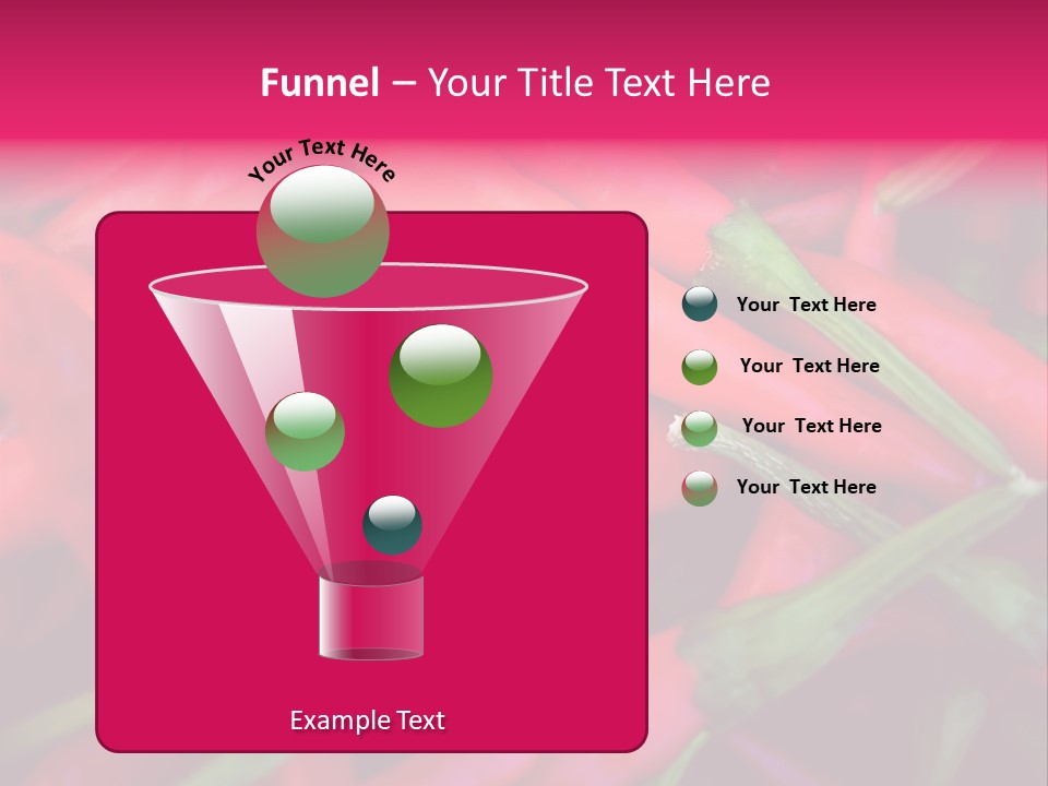 Red Peppers At Farmers Market PowerPoint Template