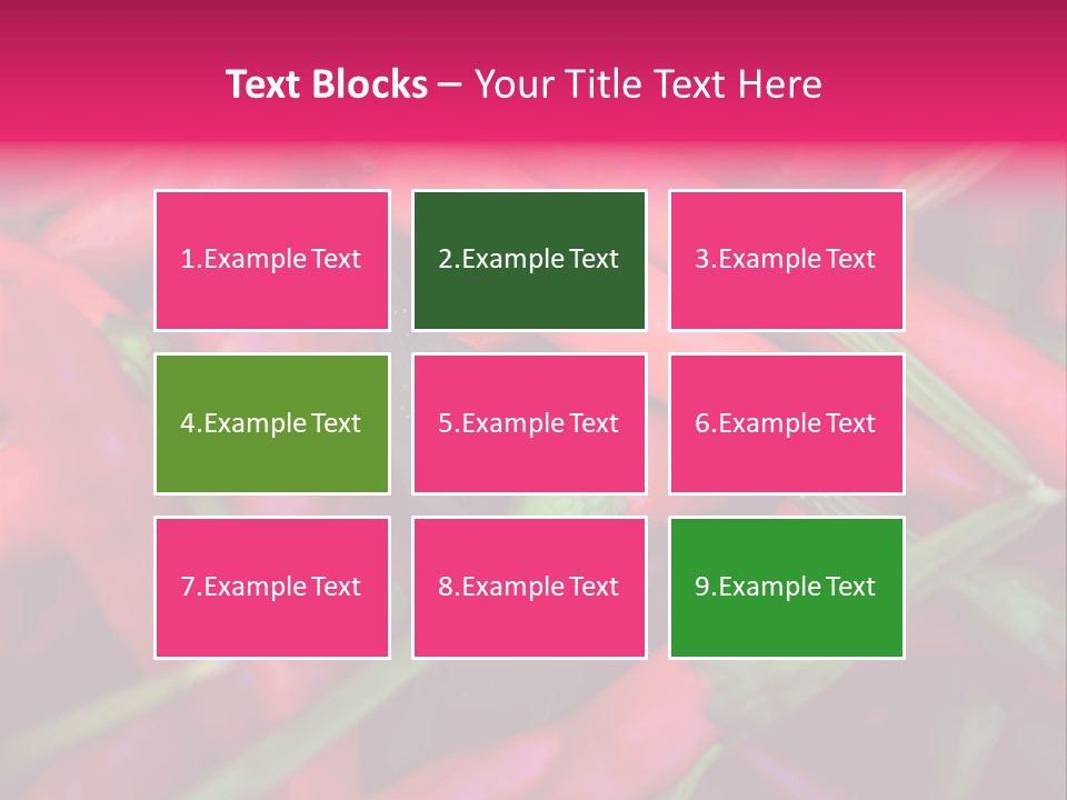 Red Peppers At Farmers Market PowerPoint Template