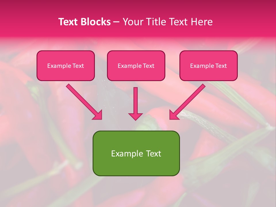 Red Peppers At Farmers Market PowerPoint Template