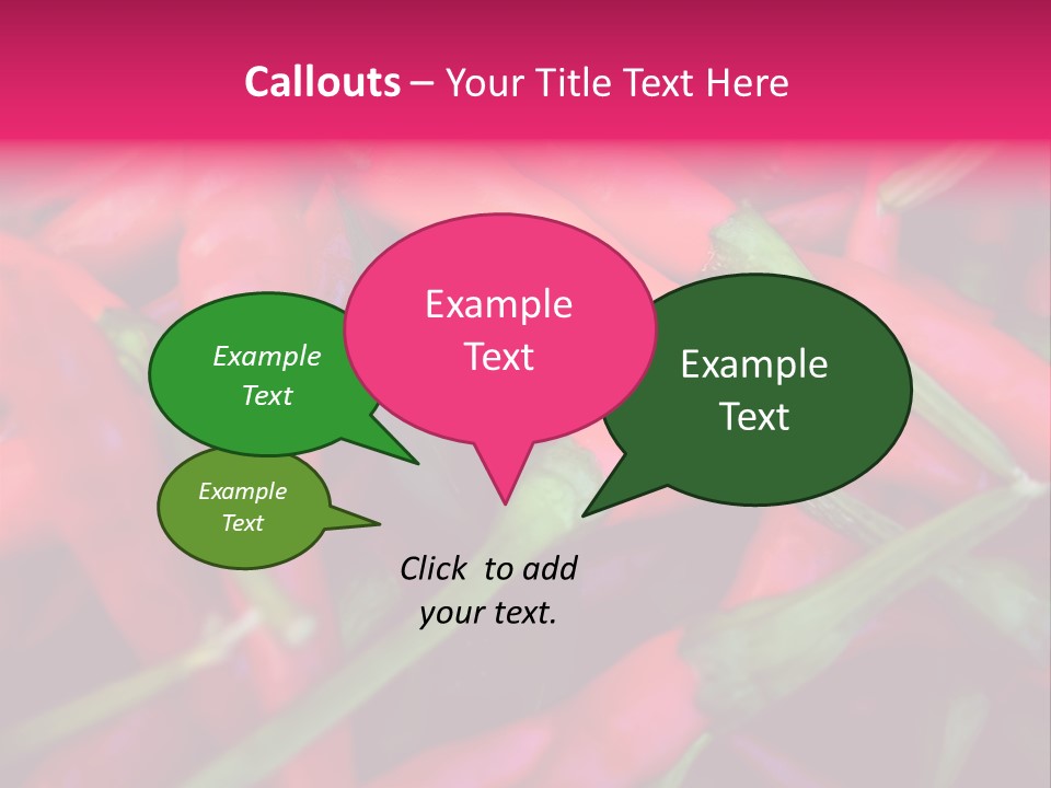 Red Peppers At Farmers Market PowerPoint Template