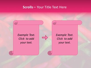 Red Peppers At Farmers Market PowerPoint Template