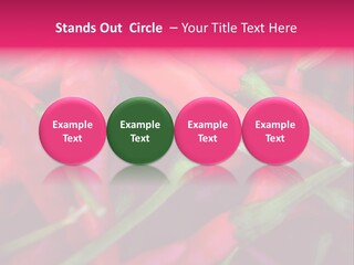 Red Peppers At Farmers Market PowerPoint Template