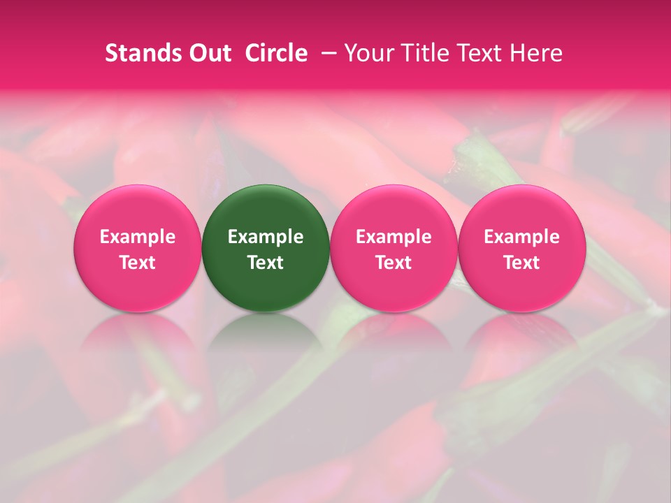 Red Peppers At Farmers Market PowerPoint Template