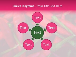 Red Peppers At Farmers Market PowerPoint Template