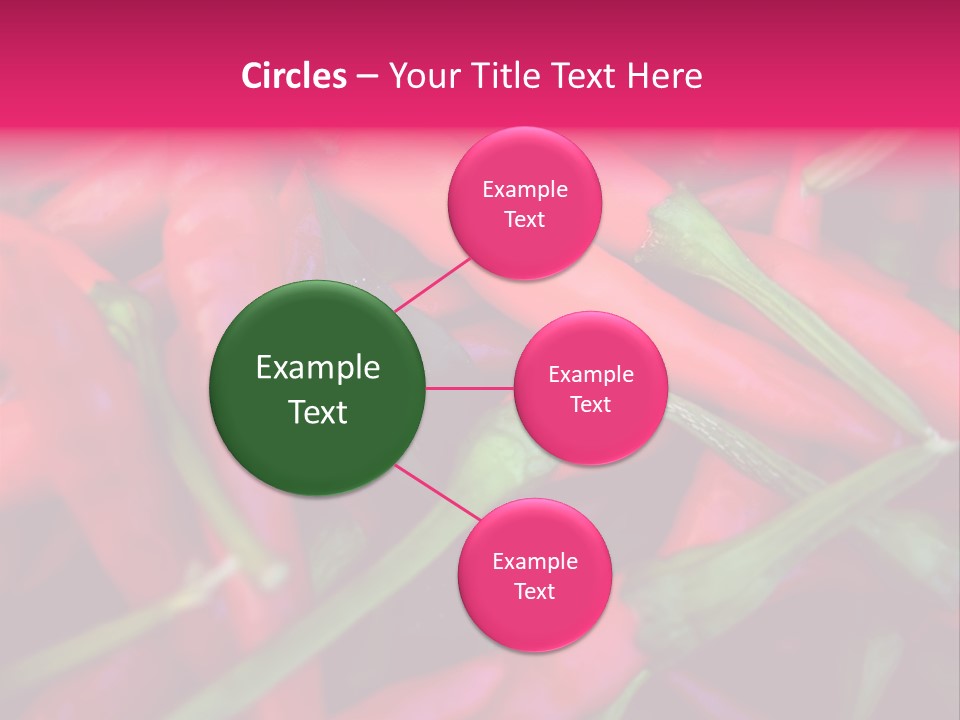 Red Peppers At Farmers Market PowerPoint Template