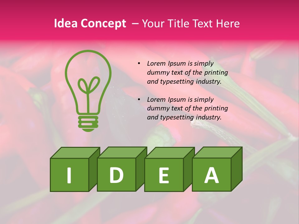 Red Peppers At Farmers Market PowerPoint Template