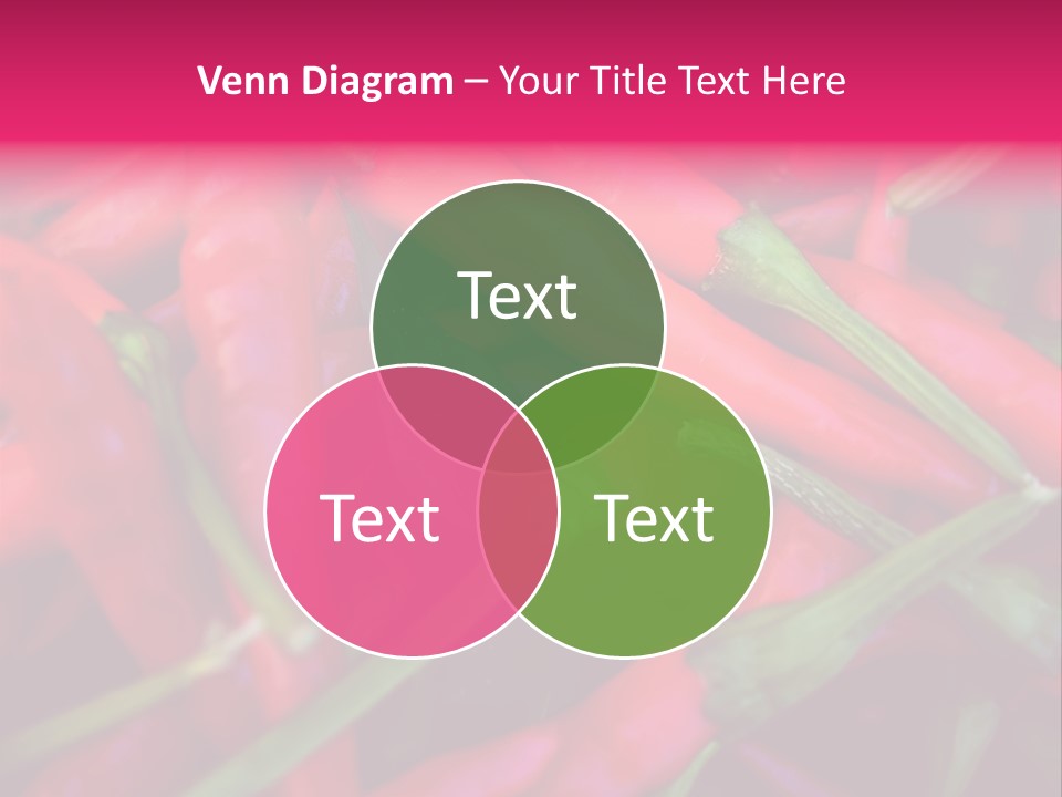 Red Peppers At Farmers Market PowerPoint Template