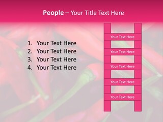 Red Peppers At Farmers Market PowerPoint Template