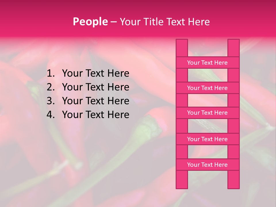 Red Peppers At Farmers Market PowerPoint Template