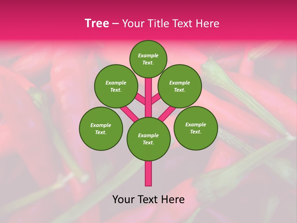 Red Peppers At Farmers Market PowerPoint Template