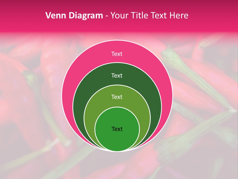 Red Peppers At Farmers Market PowerPoint Template