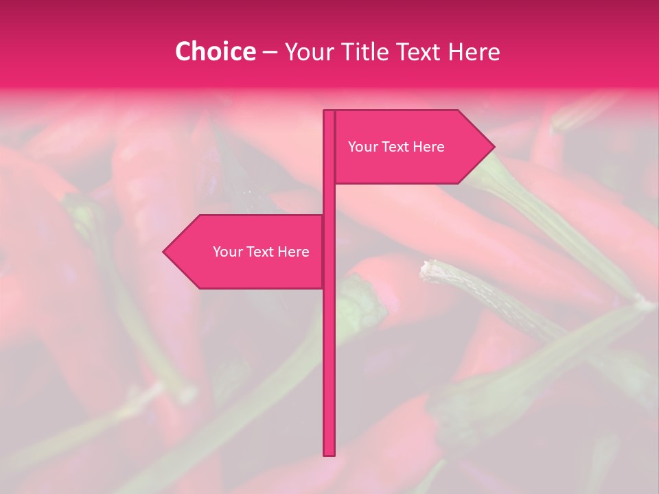 Red Peppers At Farmers Market PowerPoint Template