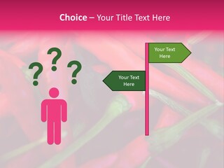 Red Peppers At Farmers Market PowerPoint Template