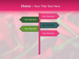 Red Peppers At Farmers Market PowerPoint Template